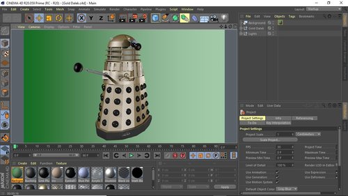 More information about "Gold Day of the Daleks model (Cinema 4D R20 - not rigged)"