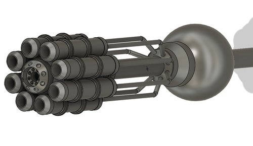 More information about ""Eve of the Daleks" Gatling Gun for NSD. Full Size, Rotating"